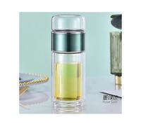 High Borosilicate Glass Double Layer Tea Cup - Green 280ml