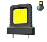 High Brightness Floodlight， for All Power Tool Batteries, Battery Operated Floodlights Outdoor， 2000 Lumen Magnetic Flashlight, Portable Floodlight Compatible with 20V Tools (Green,1pc)