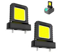 High Brightness Floodlight， for All Power Tool Batteries, Battery Operated Floodlights Outdoor， 2000 Lumen Magnetic Flashlight, Portable Floodlight Compatible with 20V Tools (Black,3pc)