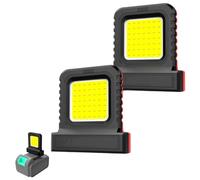 High Brightness Floodlight- for All Power Tool Batteries, Portable Floodlight Compatible with 20V or 21v Tools, for Workshops, Garages, Factories (2Red)