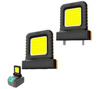 High Brightness Floodlight- for All Power Tool Batteries, Portable Floodlight Compatible with 20V or 21v Tools, for Workshops, Garages, Factories (2Orange)
