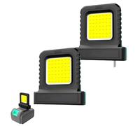High Brightness Floodlight- for All Power Tool Batteries, Portable Floodlight Compatible with 20V or 21v Tools, for Workshops, Garages, Factories (2Green)