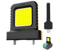 High Brightness Floodlight- for All Power Tool Batteries, Portable Floodlight Compatible with 20V or 21v Tools, for Workshops, Garages, Factories (Orange)