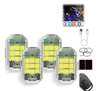 High Brightness Wireless Led Strobe Light, Wireless LED Strobe Lights, Wirelesss LED Strobe Lights with Remote Control, USB Charing Waterproof Anti-Collision Emergency Warning Lights (3 pcs)
