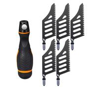 High Carbon Irregular Curve Saw Cutter | Präzisions-Säge aus Kohlenstoffstahl | 5 Schneideklingen mit ergonomischem Griff | Für Holz, Sperrholz, Faserplatten und Möbelrenovierung