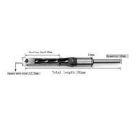 High-carbon steel Hollow Chisel Mortise Woodwork Square Hole Drill Bit Saw Set