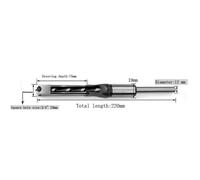 High-carbon steel Hollow Chisel Mortise Woodwork Square Hole Drill Bit Saw Set