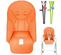 High Chair Cushion for Peg-Perego, Baby Dining Chair Covers, PU Leather Highchair Insert, High Chair Replacement with Training Chopsticks, Multifunctional Seat Covers for Peg-Perego Baoneo Kosmic Jané