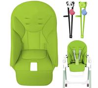 High Chair Cushion for Peg-Perego, Baby Dining Chair Covers, PU Leather Highchair Insert, High Chair Replacement with Training Chopsticks, Multifunctional Seat Covers for Peg-Perego Baoneo Kosmic Jané