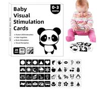 High Contrast Baby Cards, Visual Stimulation Activity Flash Deck, Black and White Learning Set, 0 to 3 Month Baby Development Tools, Ideal for Tummy Time Crib Play Sensory Growth