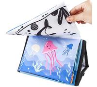 High Contrast Baby Toys, Teether Floor Book, Interactive Sensory Toy, Soft Crinkle Fabric, Safe Chewable Design, Ideal for Early Education Cognitive Play for Baby Boys Girls