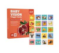 High Contrast Cards - Black and White Flash Cards, Clear Printing Odorless | Sensory Learning System, Durable Early Education Brain Development Accessory for