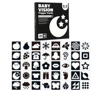 High Contrast Cards - Black and White Flash Cards, Clear Printing Odorless | Sensory Learning System, Durable Early Education Brain Development Accessory for