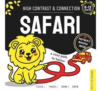High Contrast & Connection Safari: Visual Stimulation Book for Infants | Focus Tracking, Tummy Time & Parent-Baby Connection