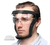 High Definition Anti-Fog Headgear, Work Protective Face Cover Hood, Full Face Transparent Hood with Respiratory Filter Plug for Food Manufacturing, Construction Work, Home Kitchen, Electric Welding