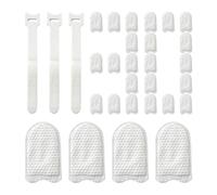 High-Density Faucet Filter Cotton Bag Set With Sediment Barrier Layer - 3.35x2.05-Inch Reusable Fine Fiber Mesh Net Purifier | Portable Guard With Cable Ties For Bathroom & Kitchen