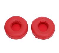 High Density Noise Isolating Ear Pad for Headphones, Red, Foam & Leather
