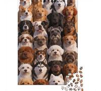 High Difficulty And Interesting Puzzle 1000 Pezzi Carta Spessa Dettagliato Per Adultidifficil Non Tossico Many Dogs Collezion Compleanno Regalo 52x38cm/1000pcs