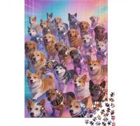 High Difficulty And Interesting Puzzle 1000 Pezzi Carta Spessa Dettagliato Per Adultidifficil Non Tossico Many Dogs Decorativi Per Casa Regalo 52x38cm/1000pcs