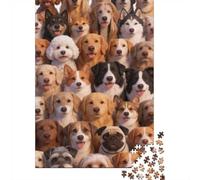High Difficulty And Interesting Puzzle 1000 Pezzi Carta Spessa Dettagliato Per Adultidifficil Non Tossico Many Dogs Decorativi Per Casa Regalo Natale 70x50cm/1000pcs