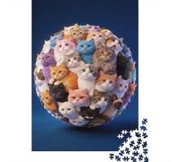 High Difficulty And Interesting Puzzle 1000 Pezzi Carta Spessa Dettagliato Per Adultidifficil Non Tossico Many Cats Decorativi Per Casa Regalo 70x50cm/1000pcs