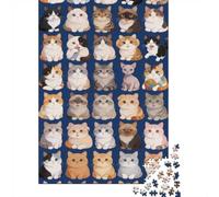 High Difficulty And Interesting Puzzle 1000 Pezzi Carta Spessa Dettagliato Per Adultidifficil Resistente Many Cats Collezion Idea Regalo 70x50cm/1000pcs