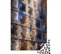 High Difficulty And Interesting Puzzle 1000 Pezzi Carta Spessa Dettagliato Per Adultidifficil Resistente Many Cats Collezion Attività in Famiglia 52x38cm/1000pcs