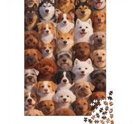 High Difficulty And Interesting Puzzle 1000 Pezzi Carta Spessa Dettagliato Per Adultidifficil Resistente Many Dogs Per Famiglie Regalo Natale 52x38cm/1000pcs