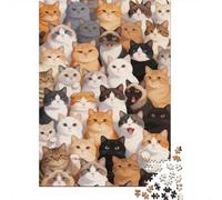 High Difficulty And Interesting Puzzle 1000 Pezzi Carta Spessa Dettagliato Per Adultidifficil Sfida Many Cats Collezion Regalo Natale 52x38cm/1000pcs