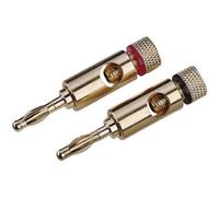 High-End Connettore per altoparlanti Spina dritta Numero Poli (num): 1 Oro 2 p