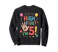 High Five I’m 5 - Fun Colorful 5th Birthday Celebration Felpa