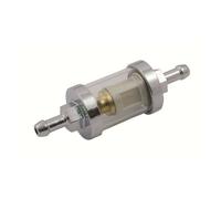 High Flow Filtro Benzina 1/4 " Cromato Con Vetro-Spia, per Harley - Davidson