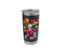 High Flying Eagle Basketball Graffiti Sports Art Design Bicchiere termico in acciaio inox doppia parete