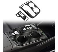 HIGH FLYING Per Tucson NX4 2021 2022 2023 interno consolle centrale leva del cambio, rivestimento decorativo in plastica ABS, 2 pezzi, colore fibra di carbonio