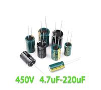 High Frequency Low Aluminum Electrolytic Capacitor 450V 4.7UF 10UF 22UF 33UF 47UF 68UF 82UF 100UF 120UF 150UF 180UF 220UF CZAOINCU(450V 4.7uF 10PCS)