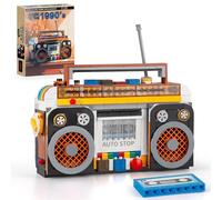 HIGH GODO Classico giocattolo per radio retrò, 554 pezzi, mini mattoncini da costruzione, giocattolo per radio, decorazione da scrivania, modello idea, regalo per adulti, adolescenti, ragazze, ragazzi