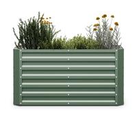 High Grow Straight - Aiuola rialzata da 120 x 60 x 60 cm, in lamiera d'acciaio ondulata, facile da montare, resistente alla ruggine e al gelo