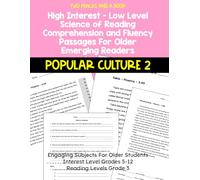 High Interest Low-Level Reading Comprehension and Fluency Passages for Older Emerging Readers Pop Culture Reading Level 3rd Grade - Older Interest Level