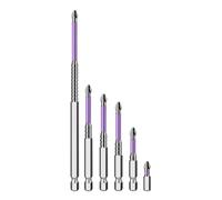 High Magnetic Screwdriver Drill Bit, Anti-Slip Electric Bit Set di 6, Shock-Resistant Multi-Use Design, Ideal for Costrution, Woodworking, Metalworking