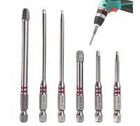 High Magnetic Screwdriver Drill Bit Set, 6-Piece Hex Shank Electric Screwdriver Bits for Wrenches, Manual Tools, Home, Jobsite, Workshop & Furniture Assembly