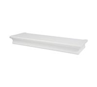HIGH & MIGHTY 515604 - Mensola galleggiante decorativa da 45,7 cm, può contenere fino a 6,8 kg, facile installazione a parete a secco, smussata, bianco