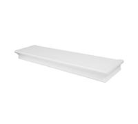 HIGH & MIGHTY 515610 - Mensola Decorativa sospesa da 61 cm, può Contenere Fino a 9 kg, Facile Installazione a Parete a Secco, Senza Attrezzi, smussata, Confezione per Vendita al Dettaglio, Bianco