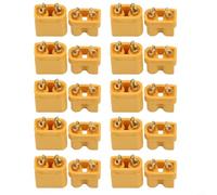 High per temp Nylon per xt30 Set 20Pcs for RC per lipo High per | Gold plated terminals, 15A constant current, stable power transfer, high conductivity, reliable connection