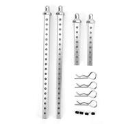 High Performance Car Shell Column Aluminum Alloy Front Rear Spare Parts Accessories Compatible with RGT 136100 1/10 RC Car Black Blue Silver (Silver 68128S)