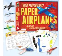 High-Performance Paper Airplanes: 10 Pre-cut, Easy-to-Assemble Models: Kit with Pop-Out Cards, Paper Airplanes Book, & Catapult Launcher: Great for Kids and Parents!