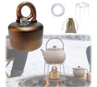 High-Power Portable Mini Outdoor Spirit Burner & Alcohol Stove,Lightweight Alcohol Camping Stove with Stable Stand,Compact Cooking Gear for Backpacking,Hiking,Brewing Tea,Coffee,Picnic (Brown, A)