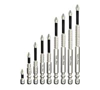 High Precision Drill Bit Set - 9 pezzi Power Tool Kit, Anti Slip Lega Steel Bits, Durevole DIY Home Repair Utility With Easy Handling | Professional Drill Bit Set for Home Workshop Creation Enthusiast