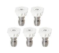 High Pressure Cleaning Nozzle, 5 Piece High Power Nozzle Kit, 1/4 Inch Quick-Plug Interface with Wear-Resistant Build, Multi-Angle Spray System, 3D Precision Flow with Modern Style, Cleaning Tool