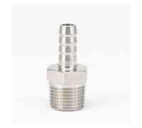 High Pressure Hose Barb I/D 8mm x 1/2" BSPT Male Thread 304 Stainless steel coupler Splicer Connector fitting for Fuel Gas Water