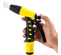 High Pressure Hose Nozzle - Adjustable Water Spray Hand Sprayer for Outdoor Use | Metal Heavy Flow with Control Grip Head, Garden Lawn Pet Washing Car for Cleaning Backyard Tool